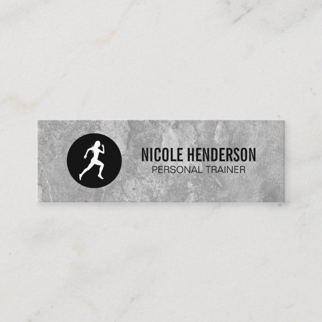 Runner Minimalist Mini Business Card (Front)
