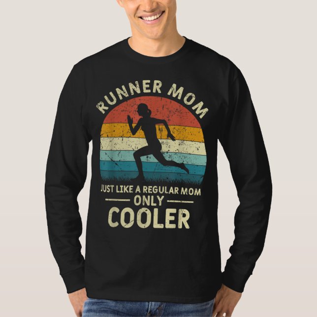 Runner Mum Funny Marathon Running Jogging Mothers  T-Shirt (Front)