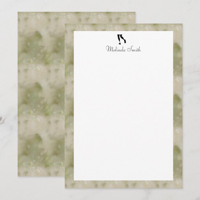 Runner. Personalised Invitation / Stationery Card (Front/Back)