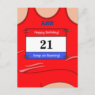Runner Red Postcard