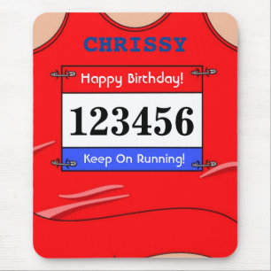 Runner Red Vest Mouse Mat