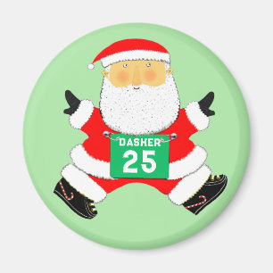 Runner Running Christmas Collectable Magnet
