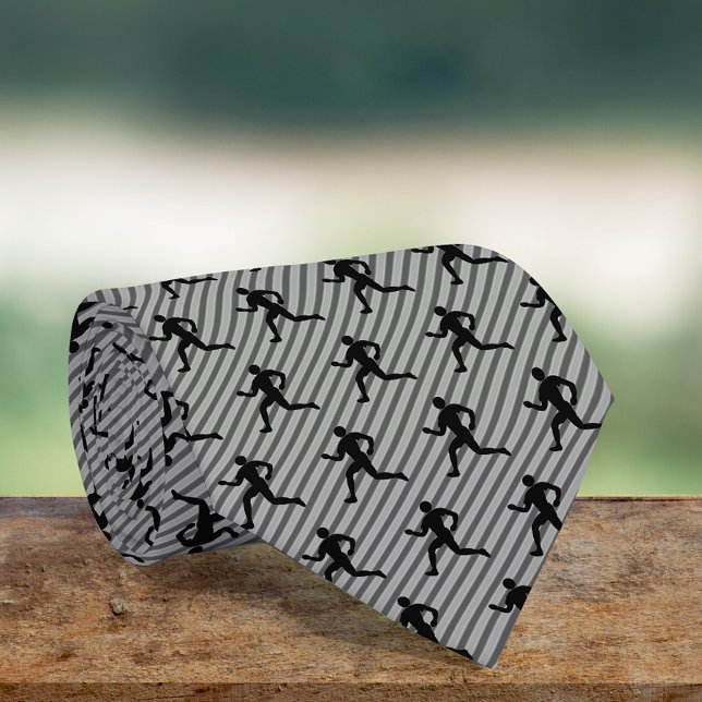 Runner - Silhouette of Running Guy - Fitness Theme Tie (Creator Uploaded)
