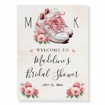 Runner Themed Floral Sneaker Bridal Shower Welcome