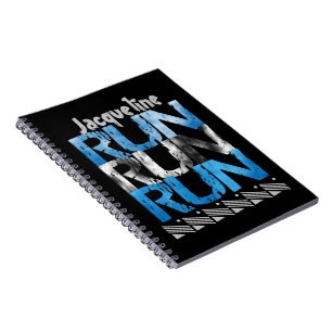 Runner Themed Personalised Option Run Run Run Spiral Notebook