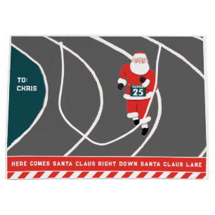 Runner Track and Field Christmas Large Gift Bag
