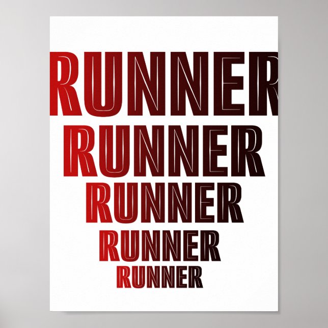 Runner Typography Design Poster (Front)