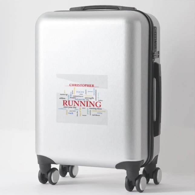 Runner with Words Personalised (Suitcase)