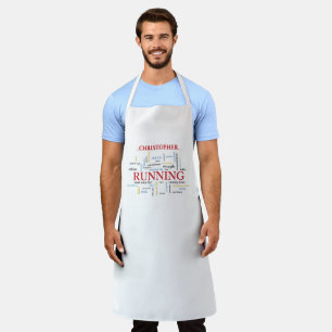 Runner with Words Personalised Apron