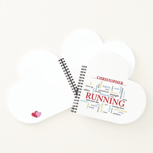 Runner with Words Personalised Notebook (Inside)