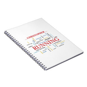 Runner with Words Personalised Notebook