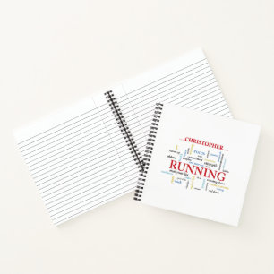 Runner with Words Personalised Notebook