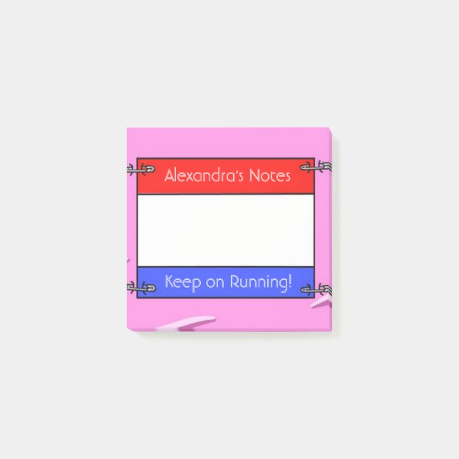 Runner's Bib Number Post-it Notes (Front)