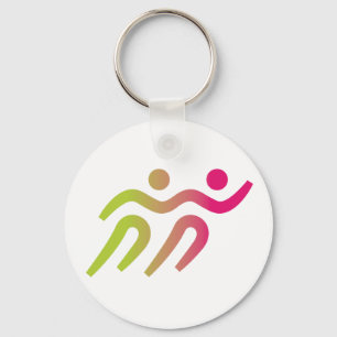 runners group illustration key ring