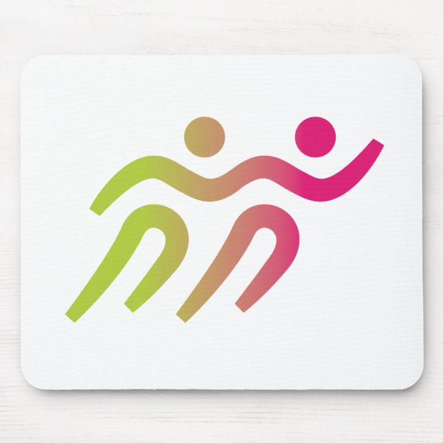 runners group illustration mouse pad (Front)