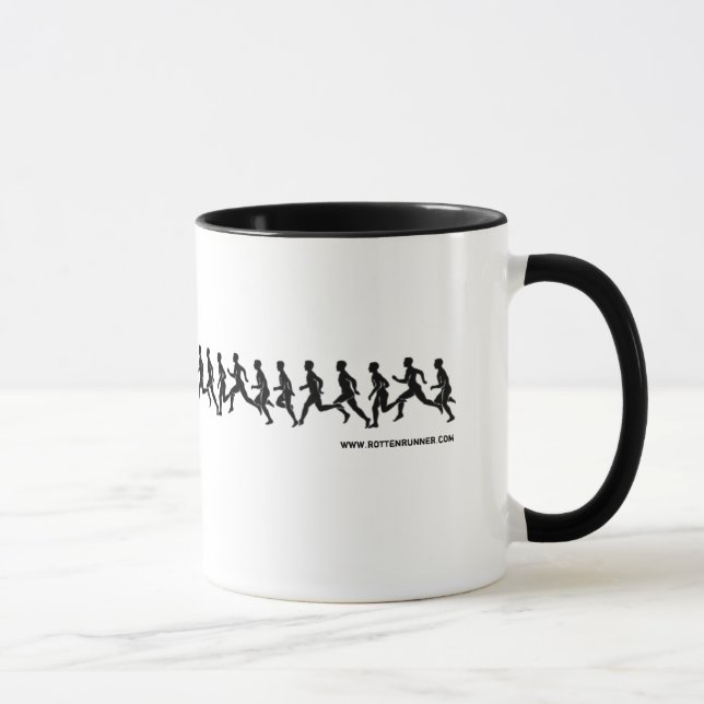 Runners in single file, coffee mug (Right)
