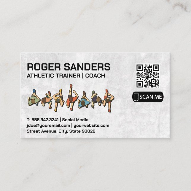 Runners Top View | Coach Trainer Business Card (Front)