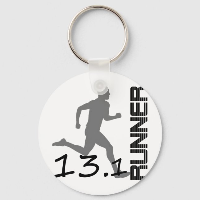 Runners Zone Half Marathon gifts and apparel Key Ring (Front)
