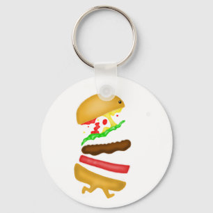Runnin burger key ring