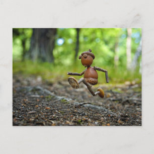 Running Acorn Elf - sport Postcard