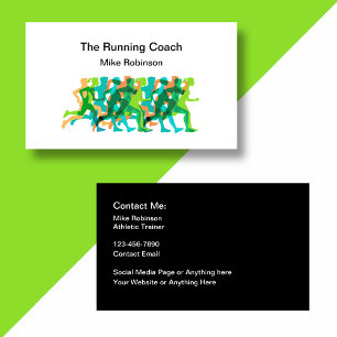 Running And Athletic Training Coach Business Card