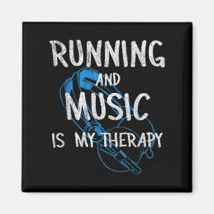 Running And Music Is My Therapy Headphones Design  Magnet