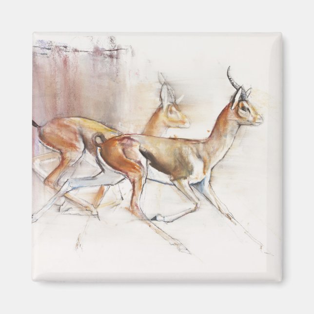 Running Arabian Gazelles 2010 Magnet (Front)
