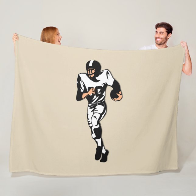 Running Back Football Player Fleece Blanket (In Situ)