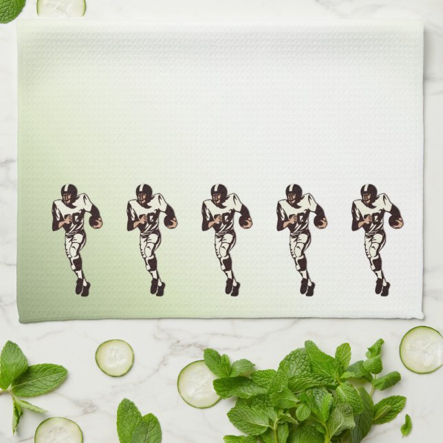 Running Back Football Player Tea Towel (Folded)