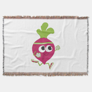 Running Beet Throw Blanket