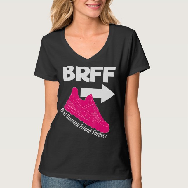 Running Best Friend Forever BRFF BFF Sneaker T-Shirt (Front)