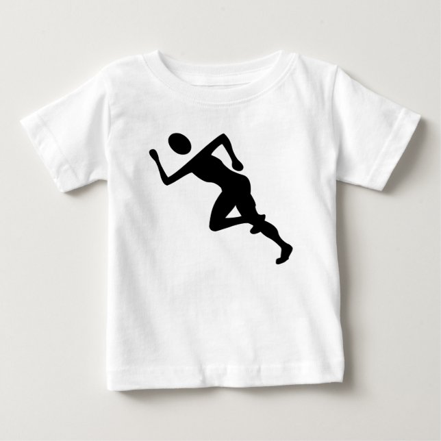 Running - Black Baby T-Shirt (Front)