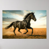 Running Black Stallion