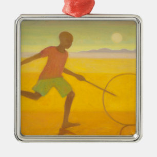 Running Boy 2010 Metal Tree Decoration