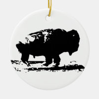 Running Buffalo Bison Pop Art