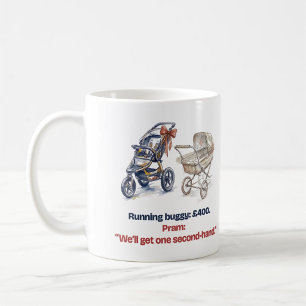 Running Buggy vs Pram Funny New Dad Runner Coffee Mug