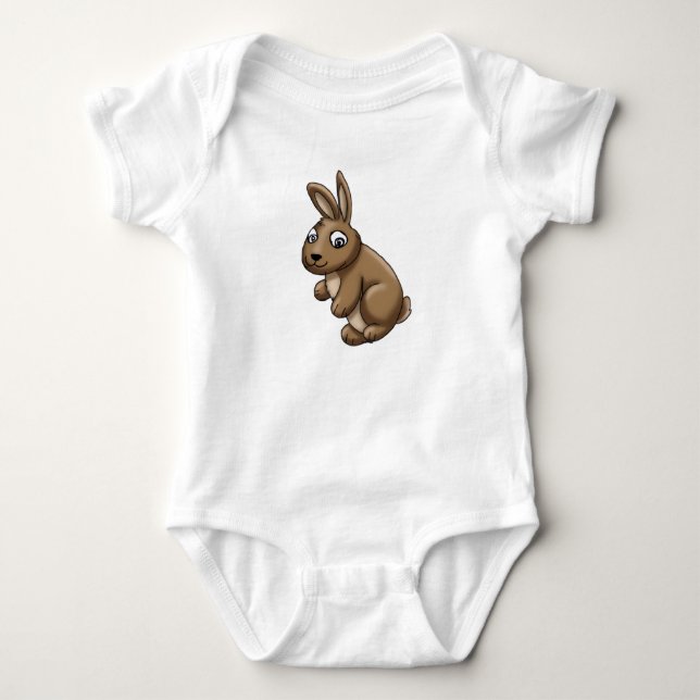 Running Bunny Baby Bodysuit (Front)