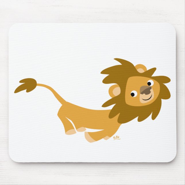Running Cartoon Lion mousepad (Front)