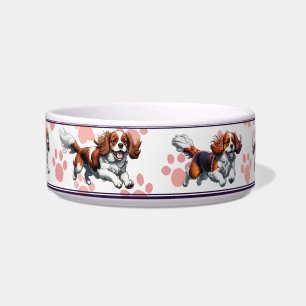 Running Cavalier King Charles Spaniel Bowl