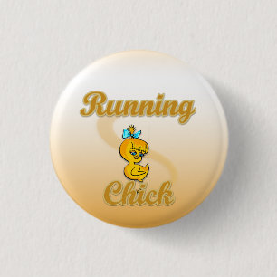 Running Chick 3 Cm Round Badge