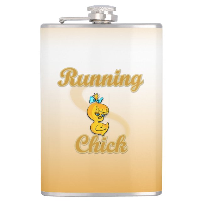Running Chick Hip Flask (Front)