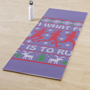Running Christmas Gift Idea What Fun It Is To Run Yoga Mat