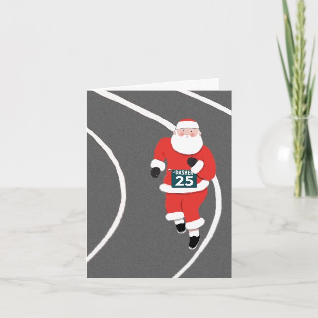 Running Christmas Holiday Card (Front)