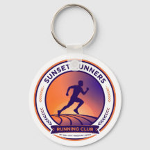 Running Club Sunset Runner Keychain