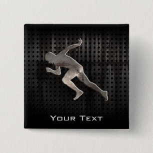 Running; Cool 15 Cm Square Badge