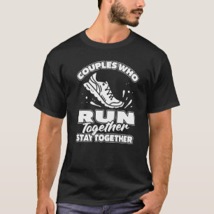 Running Couple  Jogger Jogging Run Runner T-Shirt
