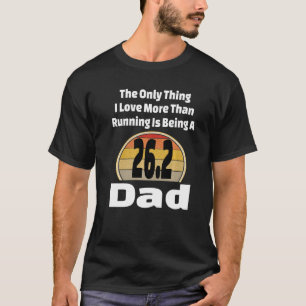 Running Dad 26 2 Full Marathon Runner Father Retro T-Shirt