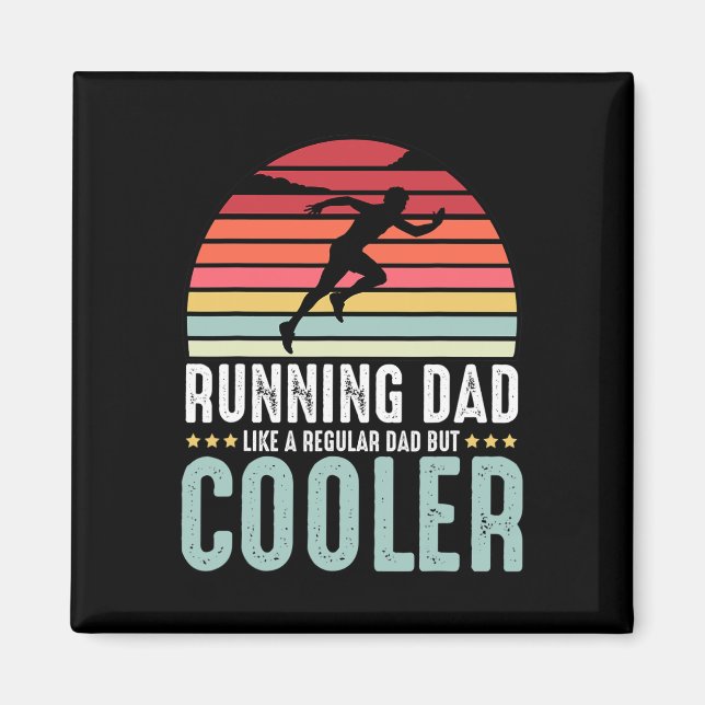 Running Dad Funny Marathon Runner Father's Day Dis Magnet (Front)