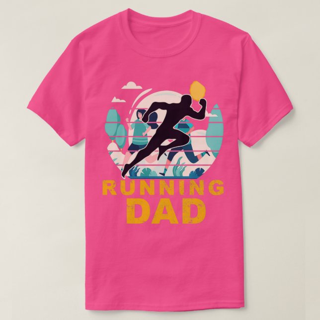 Running Dad Funny Marathon Runner Fatherx27s Day i T-Shirt (Design Front)