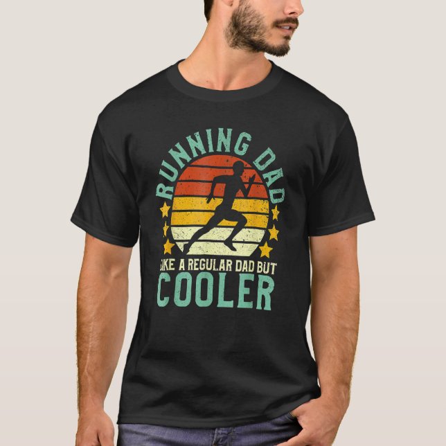 Running Dad  Marathon Runner Father's Day T-Shirt (Front)